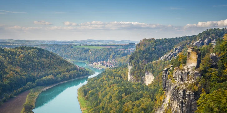 Výlet vlakem do Bad Schandau v Saském Švýcarsku - termální lázně Toskana nebo turistika na Kuhstall