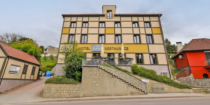 Hotel Olberg v Olomučanech je asi 30 min. jízdy z Brna.