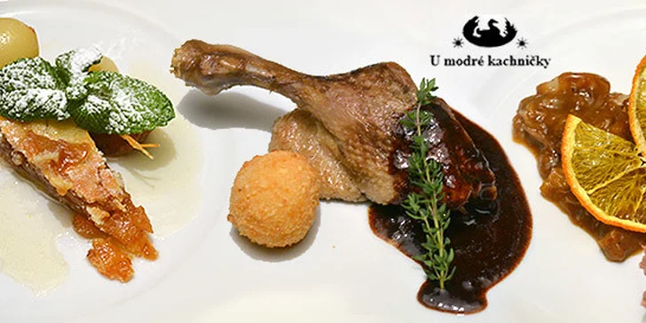Degustační kachní menu pro dva U Modré Kachničky