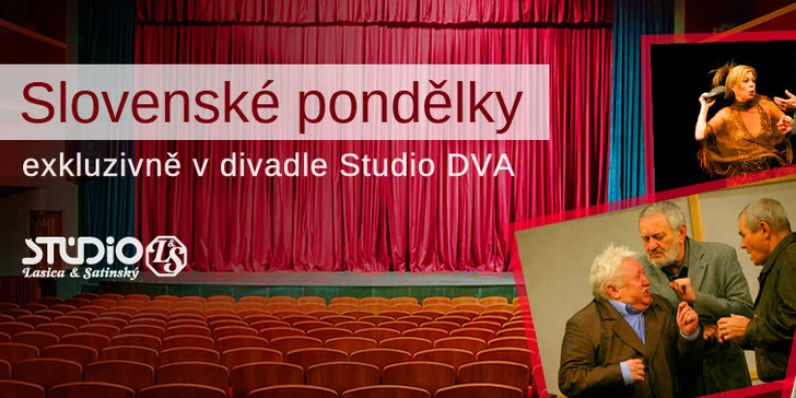 Libovolné představení či koncert divadla Studio DVA včetně Letní scény Vyšehrad 2014 o 30 % výhodněji
