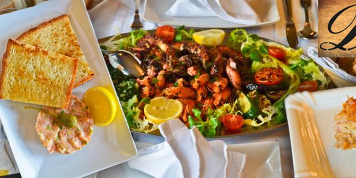 Výborné 4chodové menu v chorvatské restauraci