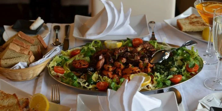 Výborné 4chodové menu v chorvatské restauraci