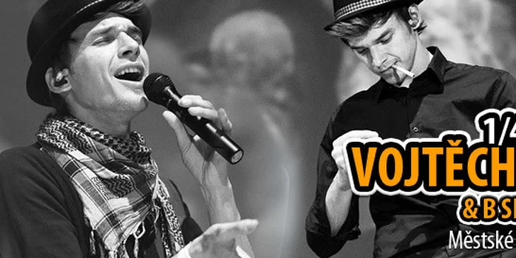 Vstup na koncert Vojty Dyka & B Side Band. Energická muzika, dechberoucí zpěv a nestárnoucí hity se slevou 45 %.