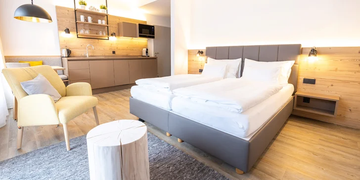 Pobyt v apartmánoch až pre 7 osôb s neobmedzeným wellness v rakúskom pohorí Totes Gebirge