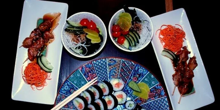2 předkrmy, 2 polévky a 36 kousků sushi v Sasori