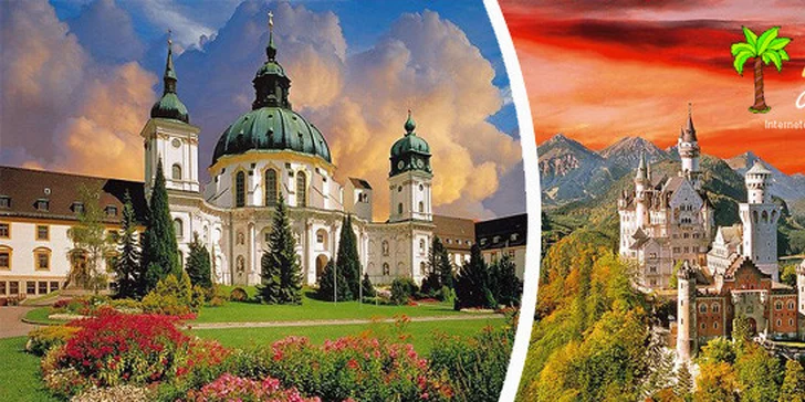 Benediktinské opatství - kláštěr Ettal a zámek Neuschwanstein
