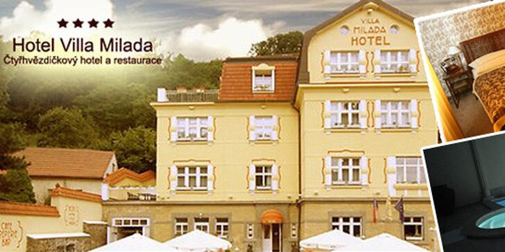 Odpočinek s wellness v Hotel Villa Milada **** kousek od Pražského hradu v Praze