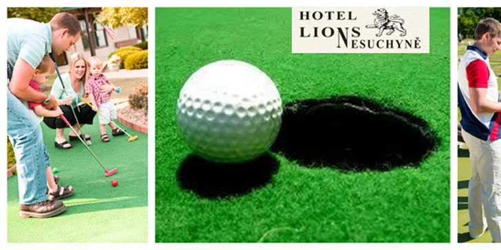 Parádní adventure golf v areálu hotelu Lions