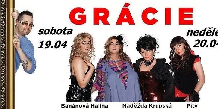 Velikonoční travesti show Gracie v Jihočeské restauraci v Ostravě