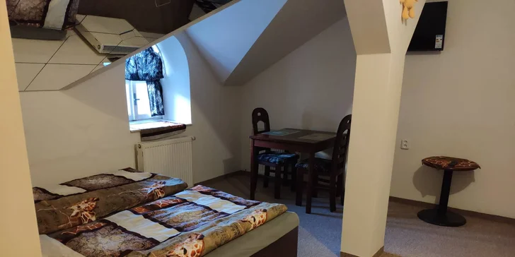 Bydlet budete v jednoduše, ale účelně zařízených apartmánech.