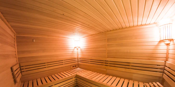 V privátní wellness zóně najdete finskou saunu a vířivku.