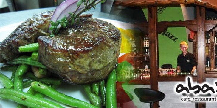 375 Kč za DVA vynikající steaky z pravé argentinské roštěné s fazolovými lusky se slaninou a česnekem. Kulinářské umění se slevou 50%.