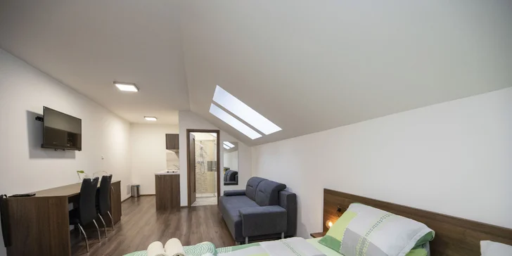 Pokoje i apartmány jsou klimatizované. 