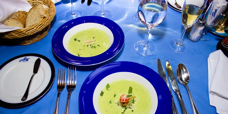Slavnostní degustační menu pro 2 osoby v restauraci U Modré kachničky
