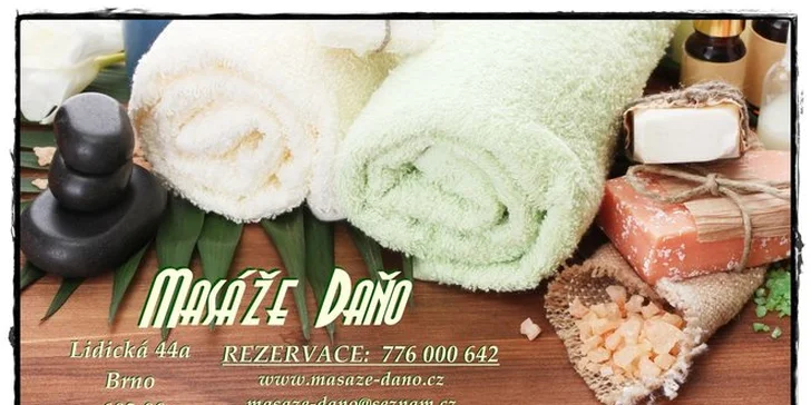60 minut příjemné a relaxační masáže zad
