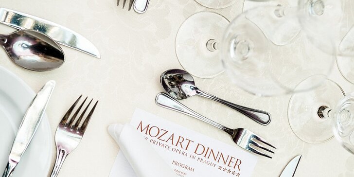 Večeře s Mozartem - 3chodové menu a hudební zážitek!
