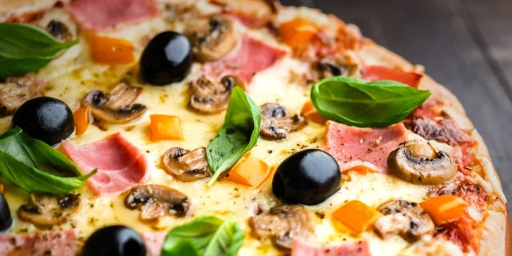 Slevový voucher na skvělou 45cm pizzu s sebou