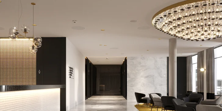 Lobby a recepce jsou krásně zrenovované. 
