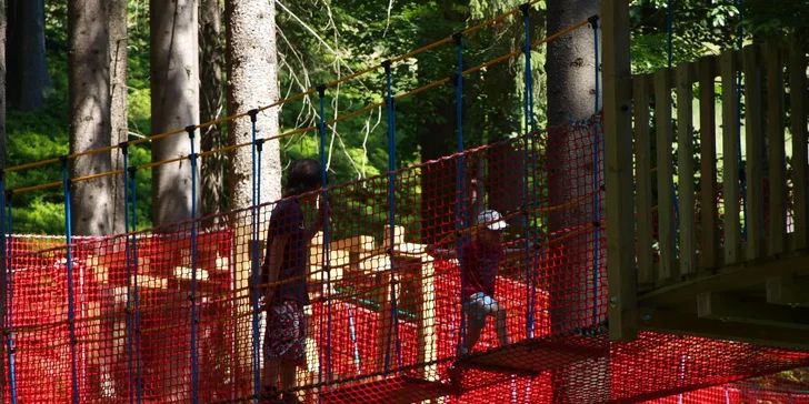1 den v dětském a lanovém parku v Beskydech
