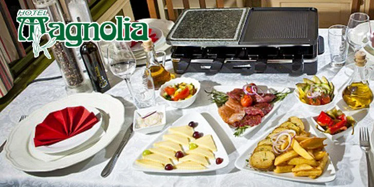 Raclette se třemi druhy masa pro 2 osoby