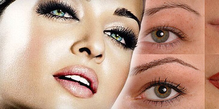 Permanentní make-up očních linek, obočí nebo rtů