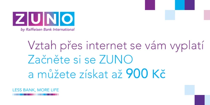Založte si účet v ZUNO a získejte 900 Kč