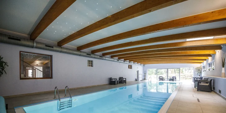 Užijete si nejen komfortní ubytování a chutné jídlo, ale i wellness. 