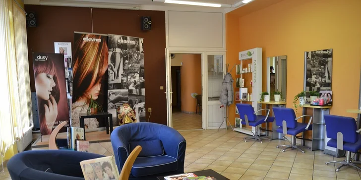 Moderní střih včetně barvení a stylingu