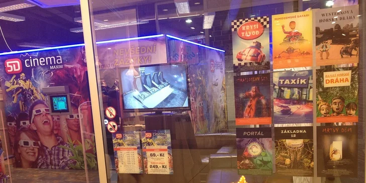 Dvě vstupenky na vybraný film do 5D kina