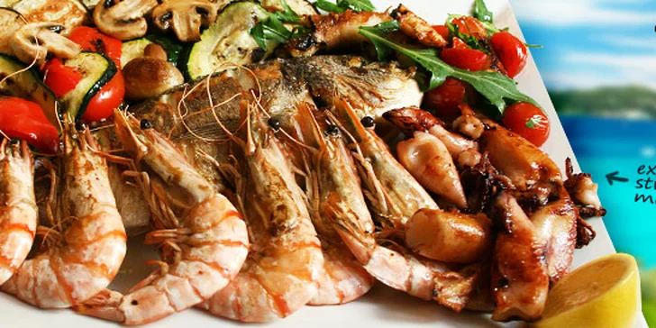 Dary moře na grilu v restauraci Per Te (1100 g)