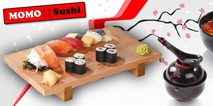 349 Kč za vynikající menu MOMO Sushi. Dotek japonské kultury, netradičně tradiční chutě se slevou 52%.