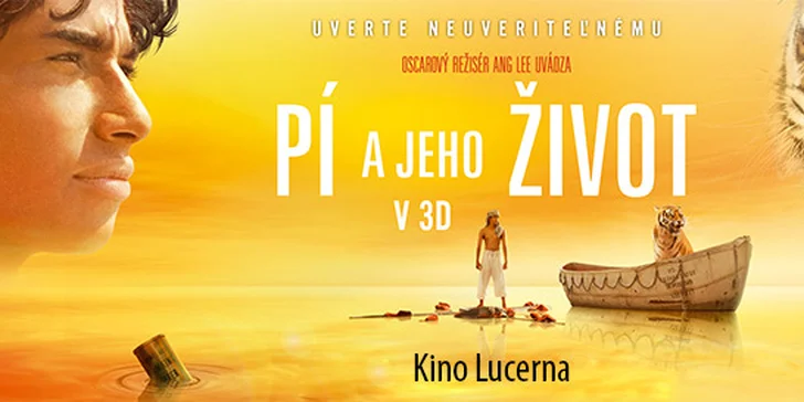 2 lístky na 3D projekci filmu Pí a jeho život