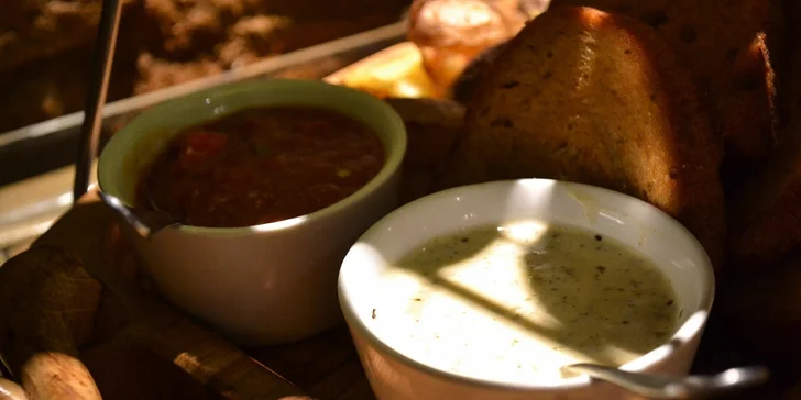 Hostina až pro 4 jedlíky v restauraci Pravěk