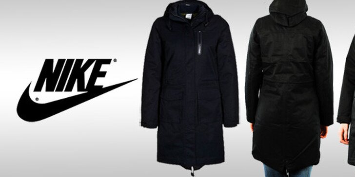 Dámský černý kabát Nike Baseline Parka