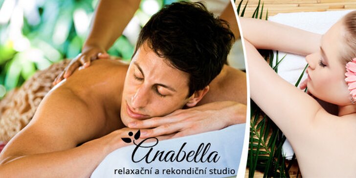 60 nebo 80minutová uvolňující masáž celého těla ve studiu v Ostravě Porubě nebo Dubině