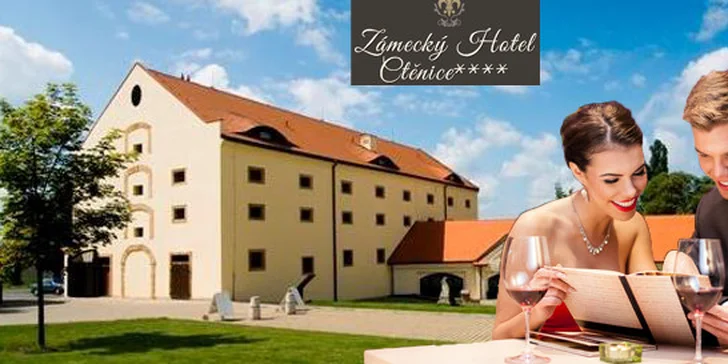 Romantická večeře či noc v Zámeckém hotelu Ctěnice s večeří a SPA terapií