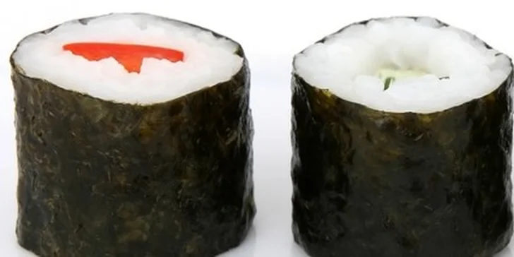 Bohaté menu s 52 ks sushi + saláty, polévky i nápoje