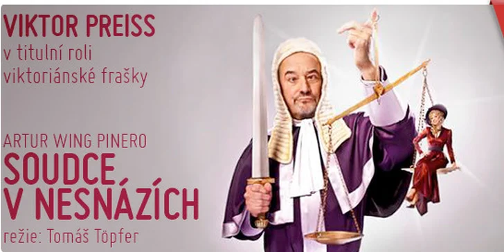 Vstupenka na představení Soudce v nesnázích v Divadle na Vinohradech