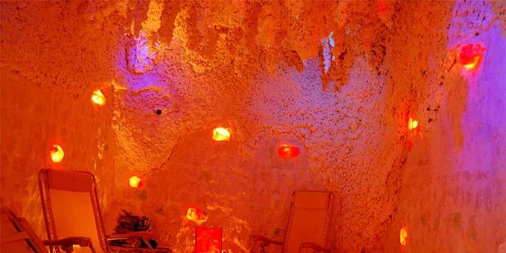 45minutové relaxace v solné jeskyni Orchidea