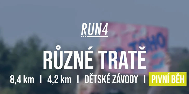 Pro běžce jsou připraveny tratě na 4,2 a 8,4 km, pro děti pak speciální okruhy na 420 a 840 metrů.
