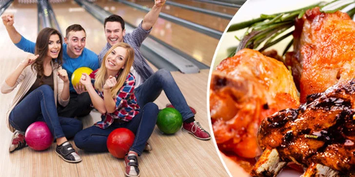 Bowling na Radavě s tácem pečeného masa (2,2 kg)