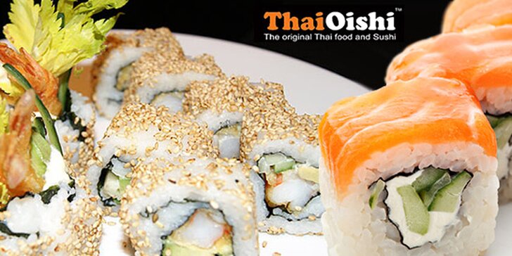 22 ks sushi s sebou z restaurace ThaiOishi