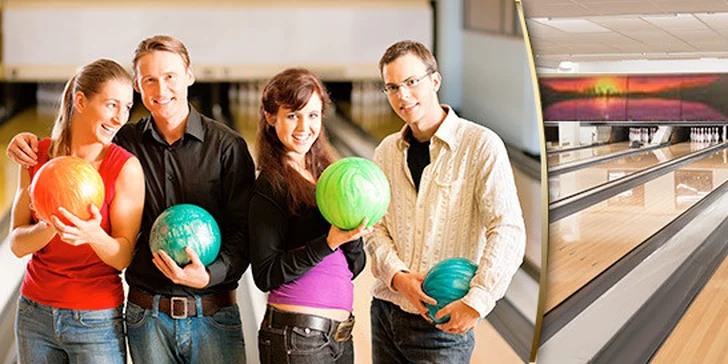 2 hodiny bowlingu na profi dráhách až pro 8 hráčů