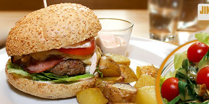 2× Royal burger a 2× salát v Jiné krajině
