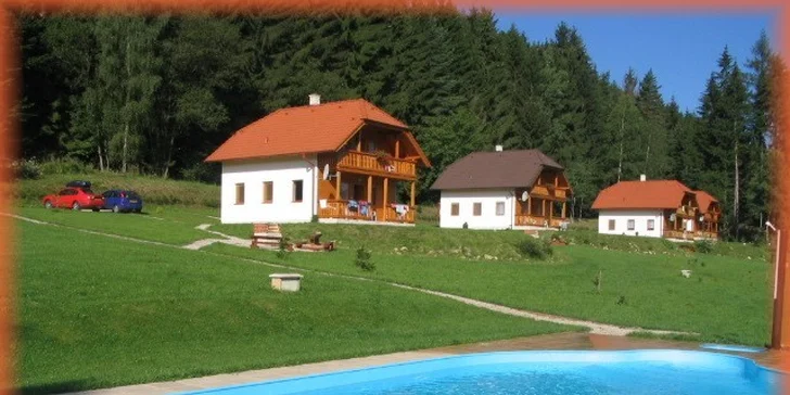 Týdenní pobyt na chatě s bazénem pro 4 nebo 8 osob