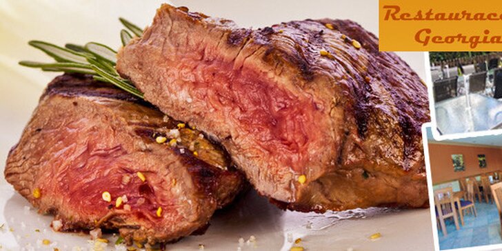 2 XXL hovězí argentinské steaky s přílohami