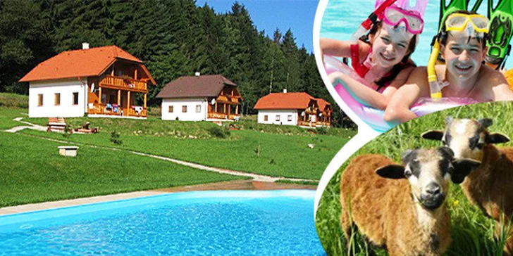Týdenní pobyt na chatě s bazénem pro 4 nebo 8 osob