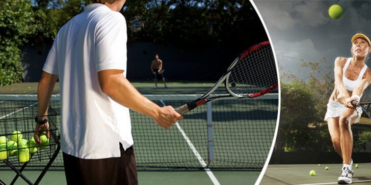 Tenis s trenérem nebo sparingpartnerem včetně pronájmu kurtu