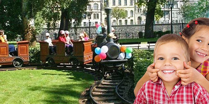 Permanentka na 16 jízd v dětském vláčku na Slovanském ostrově s občerstvením
