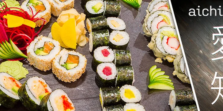 Vydatné sushi menu pro 2 osoby v Aichi Sushi